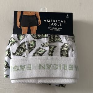 American Eagle Boxer Briefs Mens Small Money Print